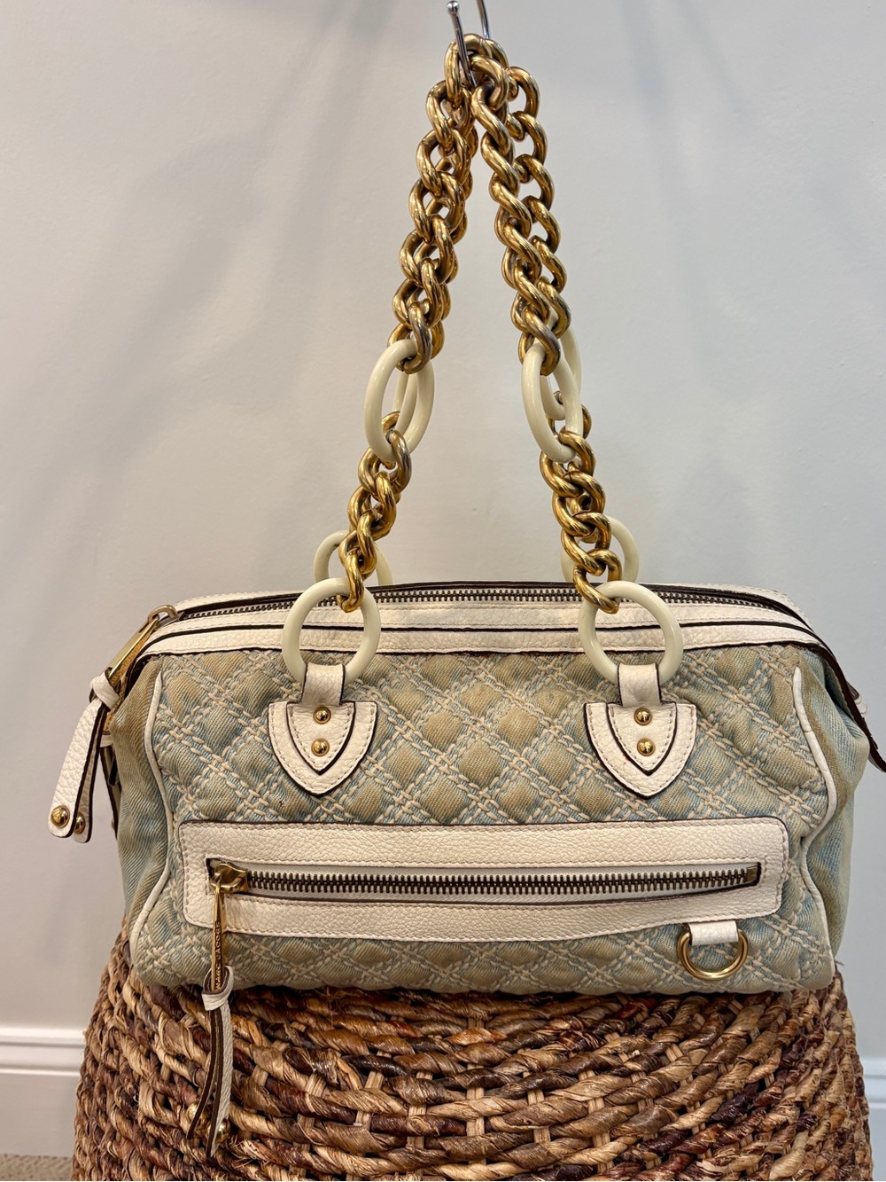 Vintage Marc Jacobs Quilted Denim Satchel